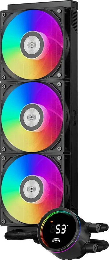 Система водяного охлаждения PcCooler DA360 Pro Digital BK ARGB Soc-AM5/ AM4/ 1200/ 1700/ 1851 черный 4-pin Al LCD 300W Ret (DA360PRO-BKAWXL-GL)