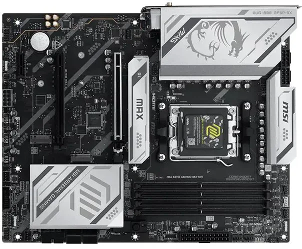 Материнская плата MSI MAG X870E GAMING MAX WIFI Socket AM5 AMD X870E 4xDDR5 ATX AC`97 8ch(7.1) 5Gigabit RAID+HDMI