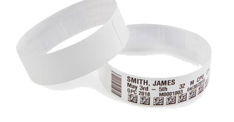 Упаковка браслетов (6 рулонов в упаковке) Zebra Wristband, Polypropylene, 25.4x279.4mm; DT, Z-Band Direct, Coated, Permanent Adhesive, 1in (25.4mm) core, 200/ roll, 6/ box (10005008)