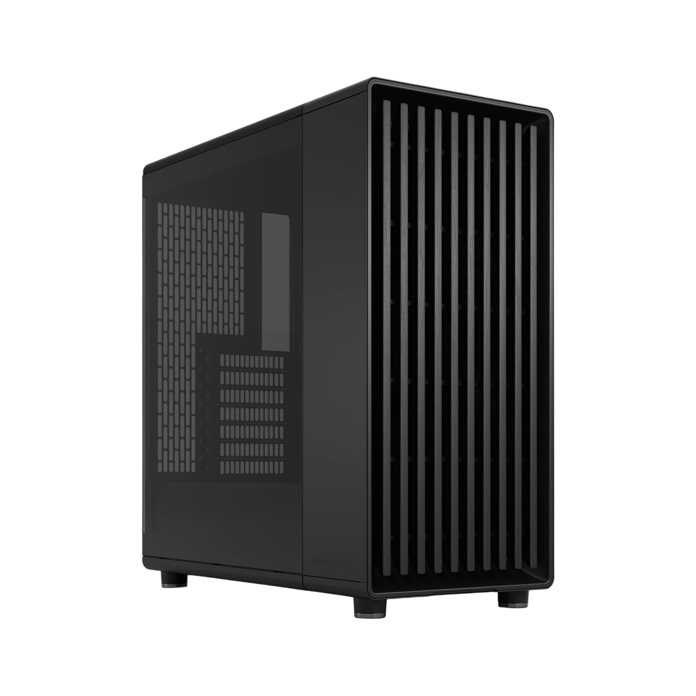 Корпус Компьютер без блока питания/ Case Fractal Design North TG Momentum Edition, Midi-Tower, 3x120mm, 2xUSB-A 3.2 + 1xUSB 3.2 Type-C ATX, mATX, mITX Wood panel, Black (FD-C-NOR1C-05)