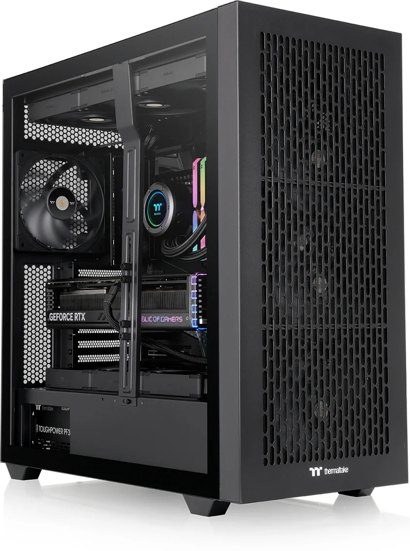 Корпус Thermaltake AX500 черный без БП XL-ATX 8x140mm 2x200mm 2xUSB3.0 audio bott PSU (CA-11D-00F1WN-00)
