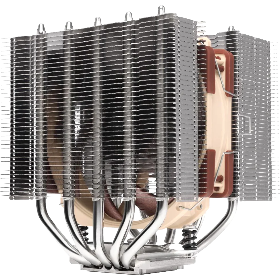 Кулер для процессора/ CPU Cooler Noctua NH-D12L (148W, 4-pin PWM, 145mm, Al/Cu, 5x6mm, 1x120mm, 60.1CFM, 22.6dBA, 2000RPM, S: 1851/1700/1200/115X, AM5/AM4, Beige/Brown)