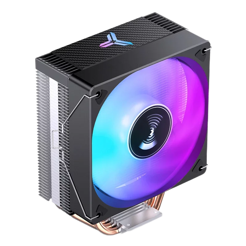 Кулер для процессора/ CPU Cooler JONSBO CR-1000E (210W, 4-pin PWM, 154mm, Al/Cu, 4x6mm, FRGB, 1x120mm, 59.48CFM, 32.0dBA, 1500RPM, S: 1700/1200/115X, Black) (CR-1000E BLACK)