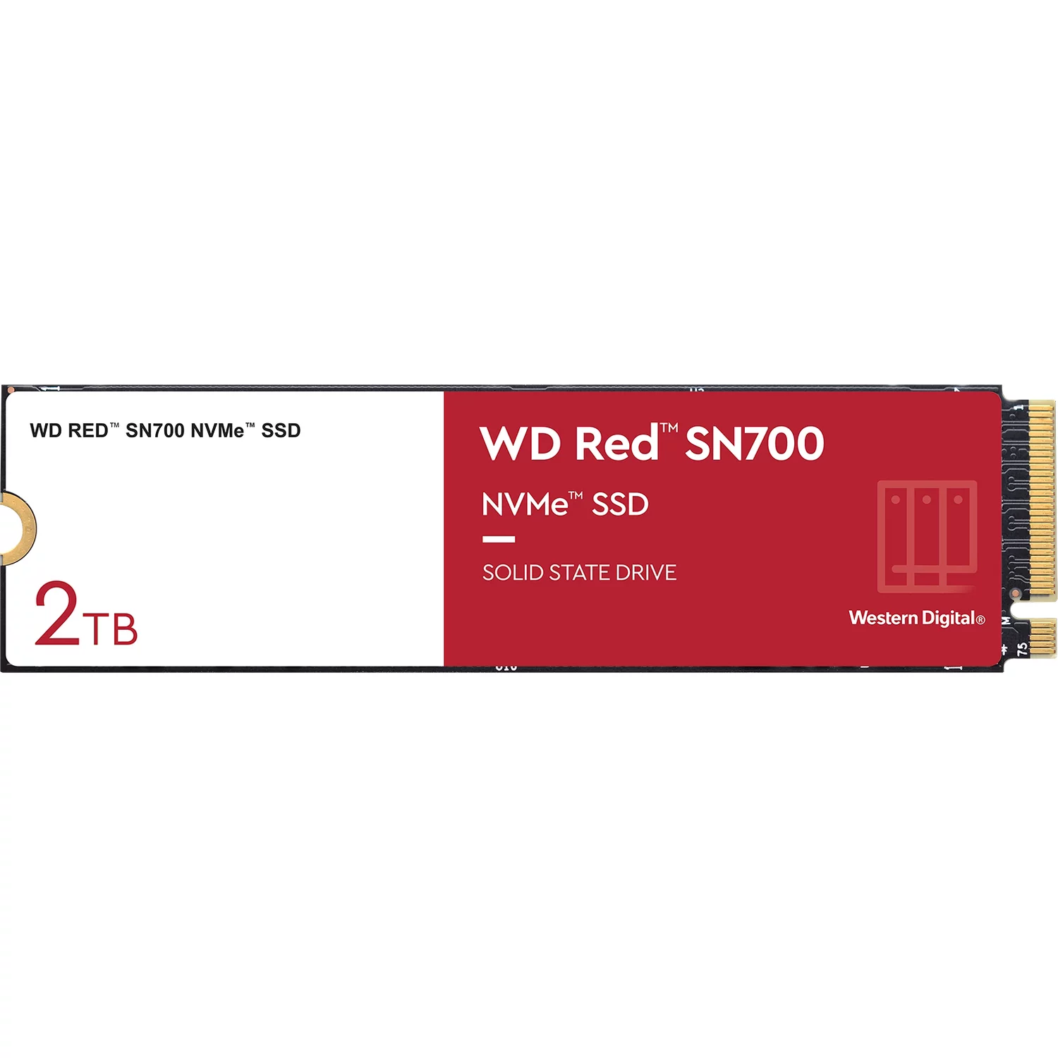 Твердотельный накопитель SSD WD Red SN700 NVMe WDS200T1R0C 2ТБ M2.2280 NVMe PCIe Gen3 8Gb/s