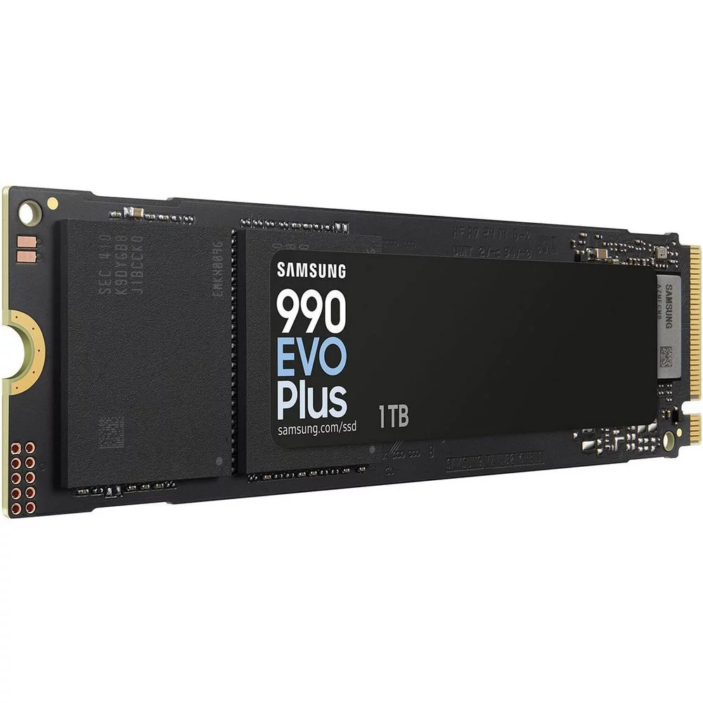 Твердотельный накопитель SSD Samsung M.2 2280 1 TB 990 EVO PLUS PCIe 4.0×4 / 5.0×2 NVMe (MZ-V9S1T0B/AM)