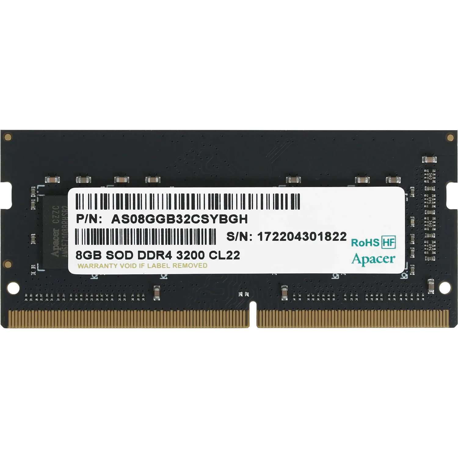 Модуль памяти SODIMM 8GB DDR4-3200 ES.08G21.GSH APACER