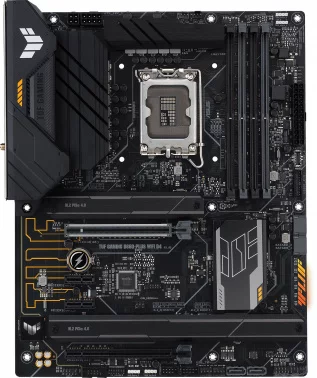 Материнская плата ASUS TUF GAMING B660-PLUS WIFI D4, LGA1700, B660, 4*DDR4, HDMI+DP, CrossFireX, SATA3 + RAID, Audio, Gb LAN, USB 3.2*8, USB 2.0*4, COM*1 header (w/o cable), ATX , 90MB1920-M0EAY0