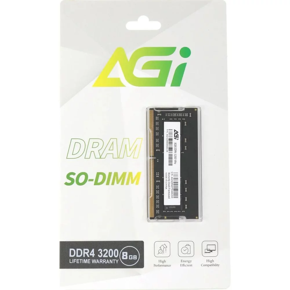Модуль памяти AGI DDR4 3200MHz 8GB SDDIMM -Single tray (AGI320008SD138-ST)