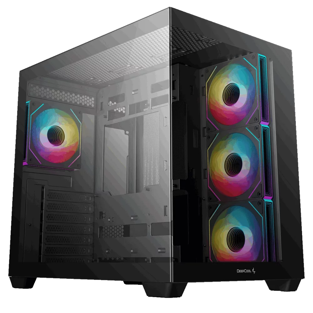 Корпус Deepcool CG530 4F черный без БП ATX 2x120mm 2x140mm 2xUSB2.0 1xUSB3.0 audio bott PSU (R-CG530-BKADA4-G-1)