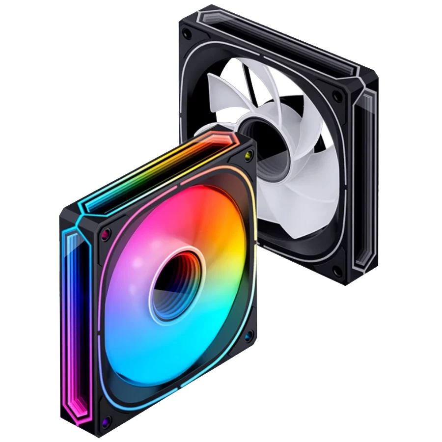 Кулер для корпуса/ Case Cooler JONSBO FR-505BR Reverse (120x120x25mm, 4-pin PWM, ARGB, 47.2CFM, 30.0dBA, 1800RPM, Black)