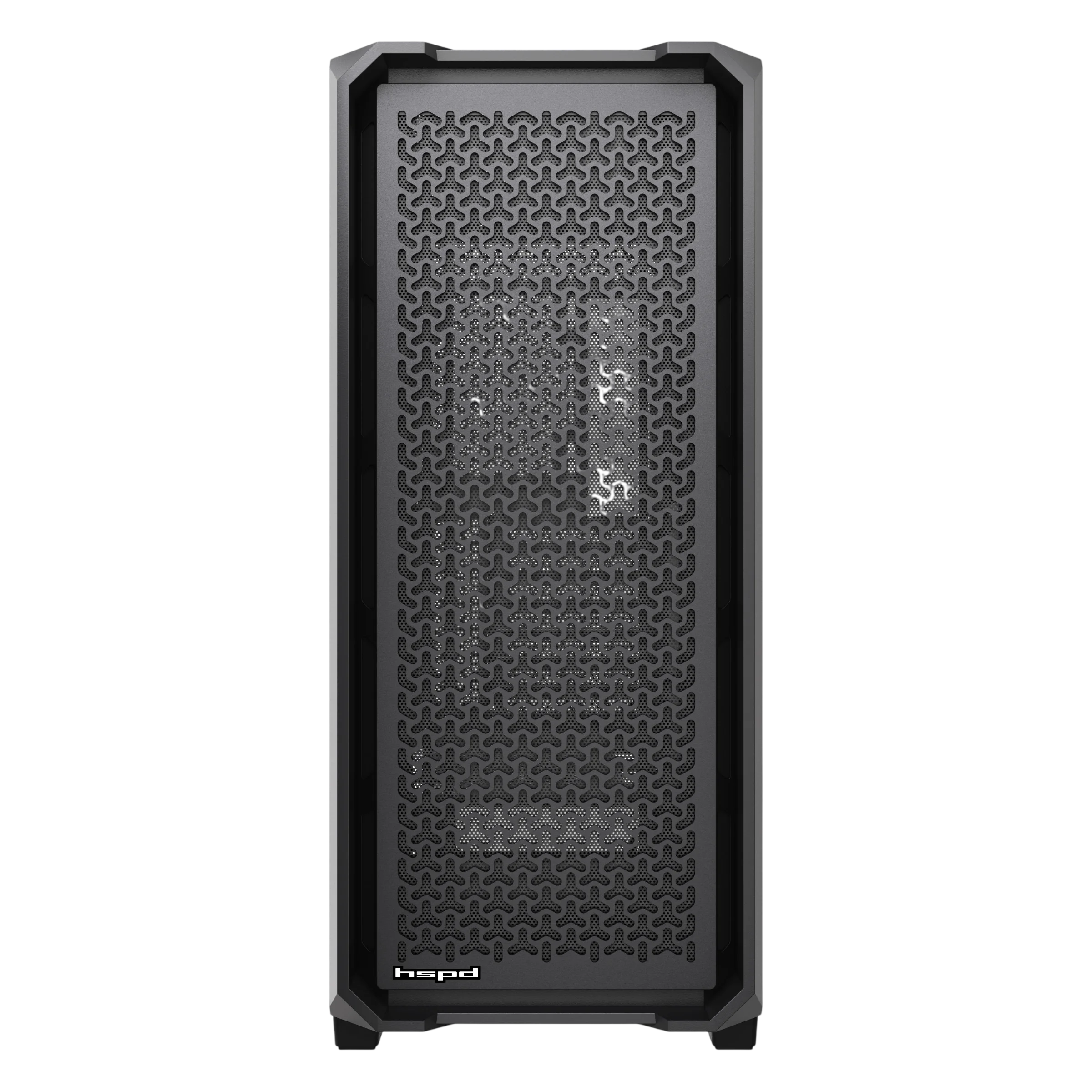 Корпус без блока питания/ Case HSPD F750, Mesh Mid Tower, Black, TG, 0.6 SPCC, no fans, ATX, mATX, mITX 160/ 405/ 160mm 3x2.5", 2x3.5", 7xPCI 1xUSB-A 3.0, 2xUSB-A 2.0 450x210x482mm (F750-TGBK)