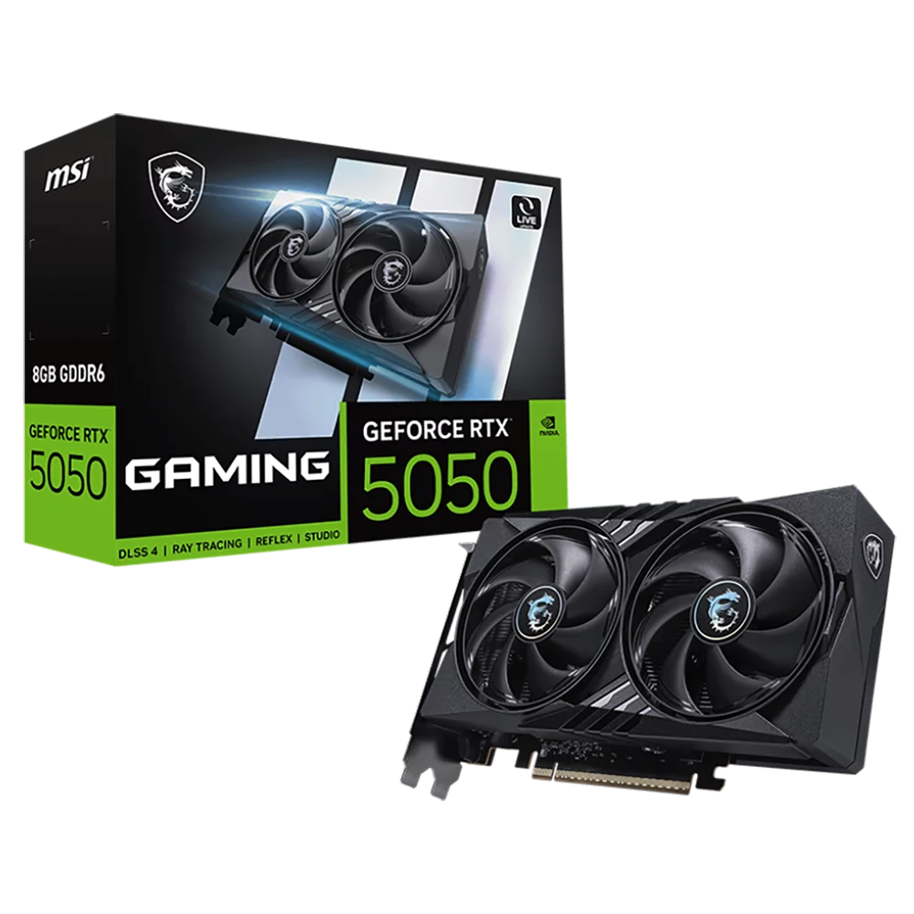 Видеокарта MSI RTX5050 GAMING 8GB GDDR6 128bit 3xDP HDMI 2FAN RTL (RTX 5050 8G GAMING)