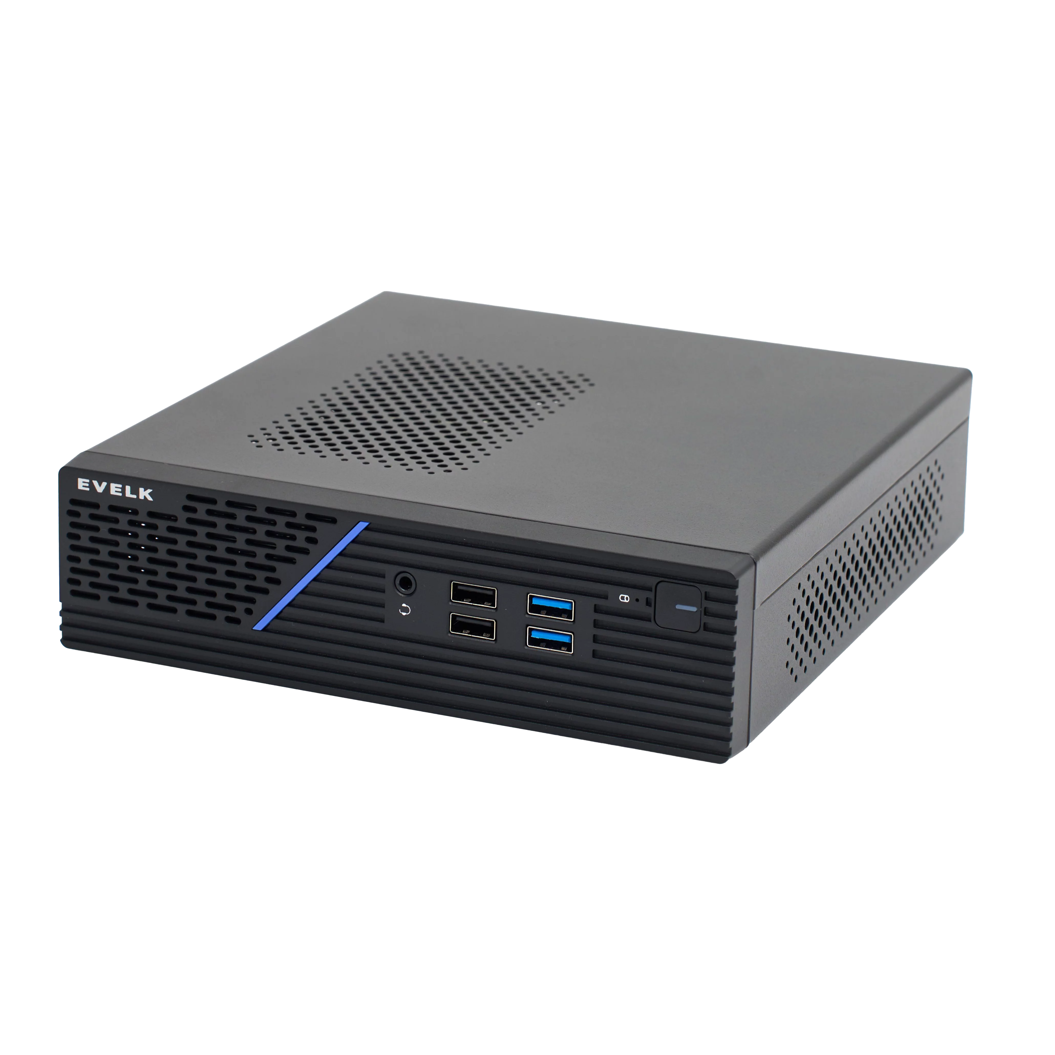 Корпус EVELK с блоком питания 120Вт/ Case Foxline EV-109-AD120 mITX, w/ ext.PSU 120W, DC-converter, w/2хUSB2.0+2хUSB3.0, 1x40mmFan, black, VESA, w/pwr cord, logo EVELK (FL-109-AD120-DC-EVLK)