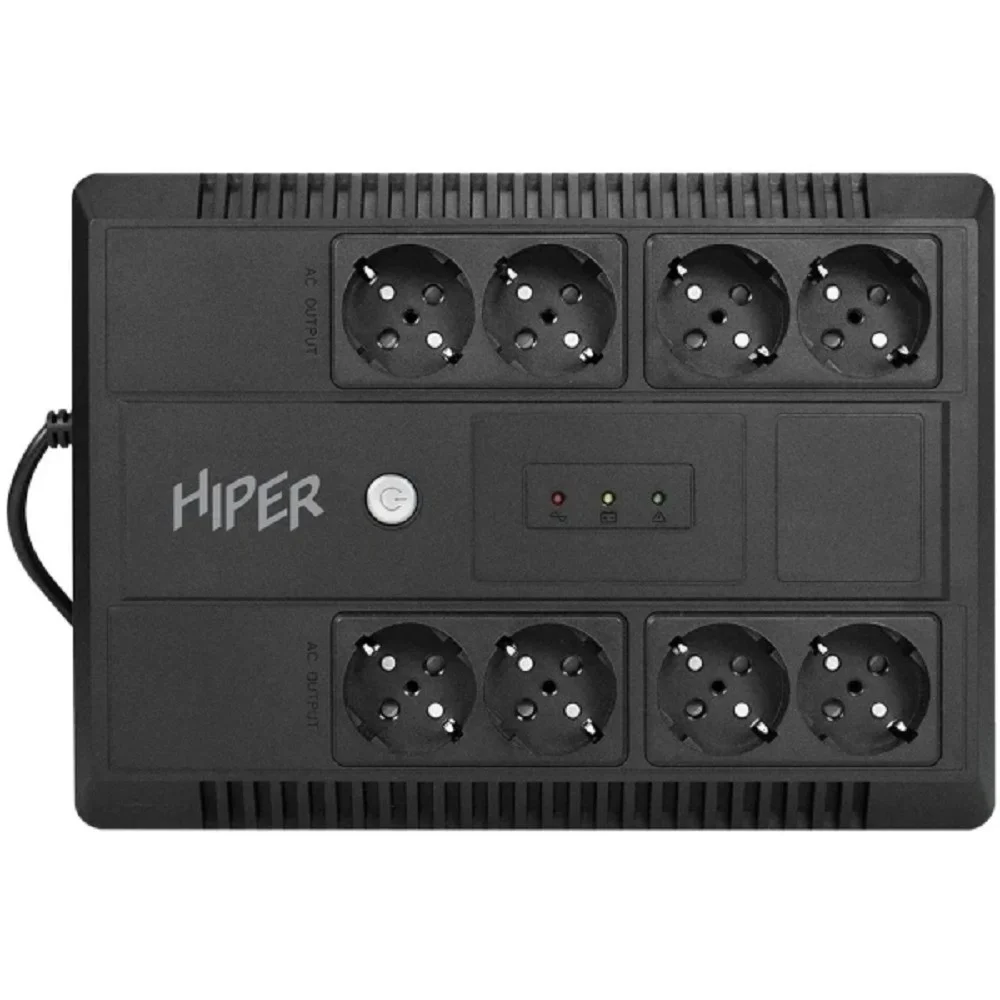 HIPER INLine LM-850: Линейно-интерактивный 850VA/480W Розетки: 8 CEE АКБ: Свинцово-кислотная, 12В / 9 Ач