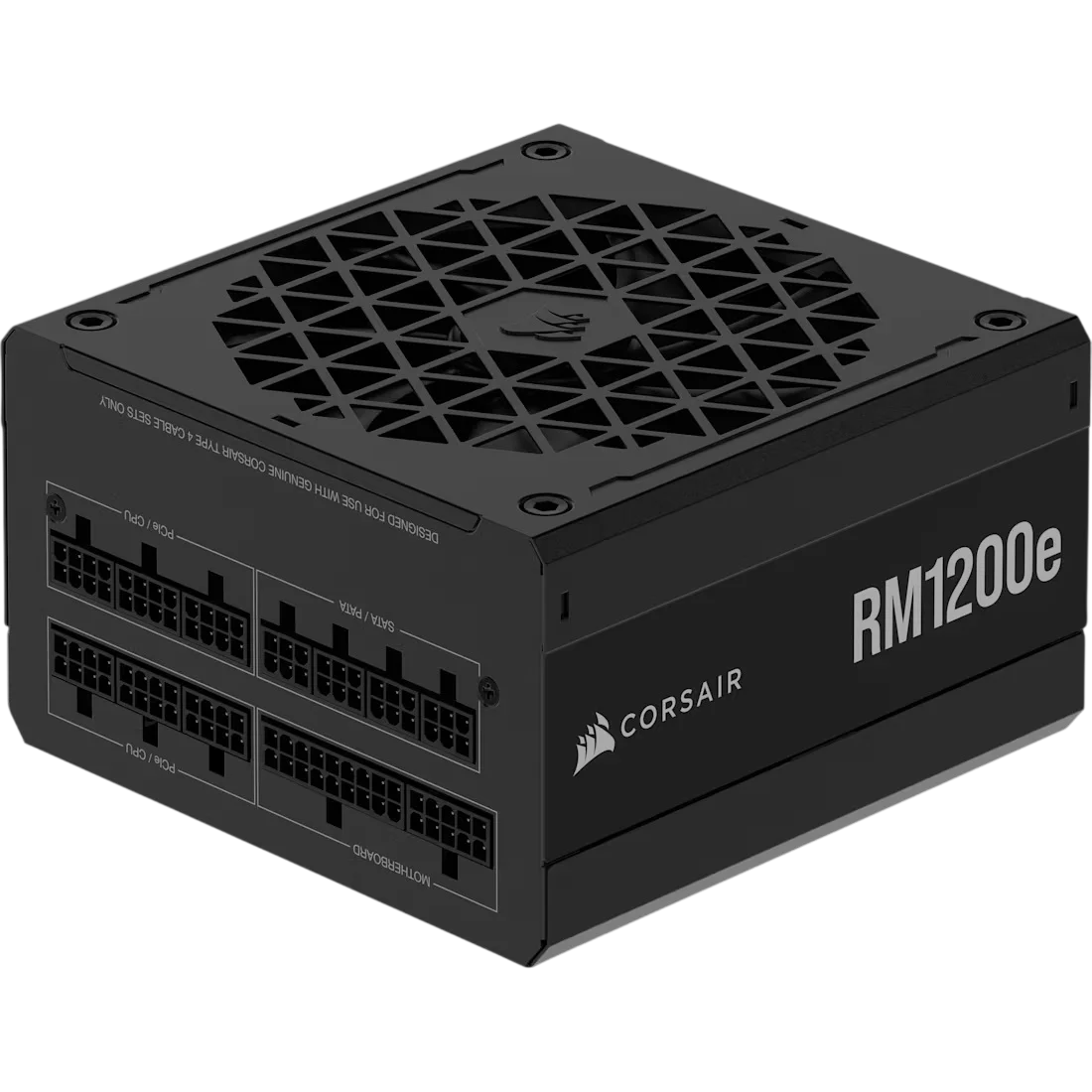 Блоки питания/ Power Supply Corsair RM1200e Low-Noise, Model RPS0189, 1200W 80+ Gold (ATX, 3.1, PCIe 5.1, Full modular, 1x24(20+4)pin, 1x12V-2x6, 1x16-pin PCIe, 2x4+4-pin CPU +12V (EPS), 4x4-pin Molex (CP-9020258-EU)