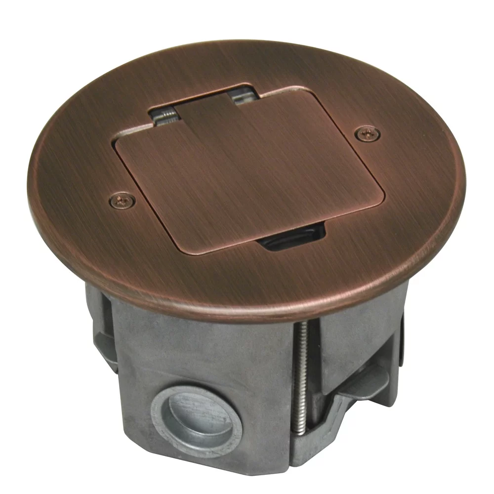 Donel Лючок 2 мод. (1 мод. 45х45 мм.), круглый, красная медь, IP44, (с уст. набором) (DFB2ZRC)