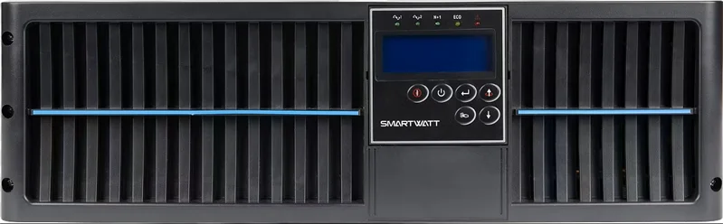 Источник бесперебойного питания SMARTWATT ИБП онлайн, чистый синус, мощность 10000/ 10000 ВА/ Вт, стоечный/ напольный, LCD дисплей, порт USB, EPO, SNMP слот, клеммная колодка, без АКБ, до 6 внешних батарейных блоков (3703020710011) (UPS SUPREME 10KVA L)
