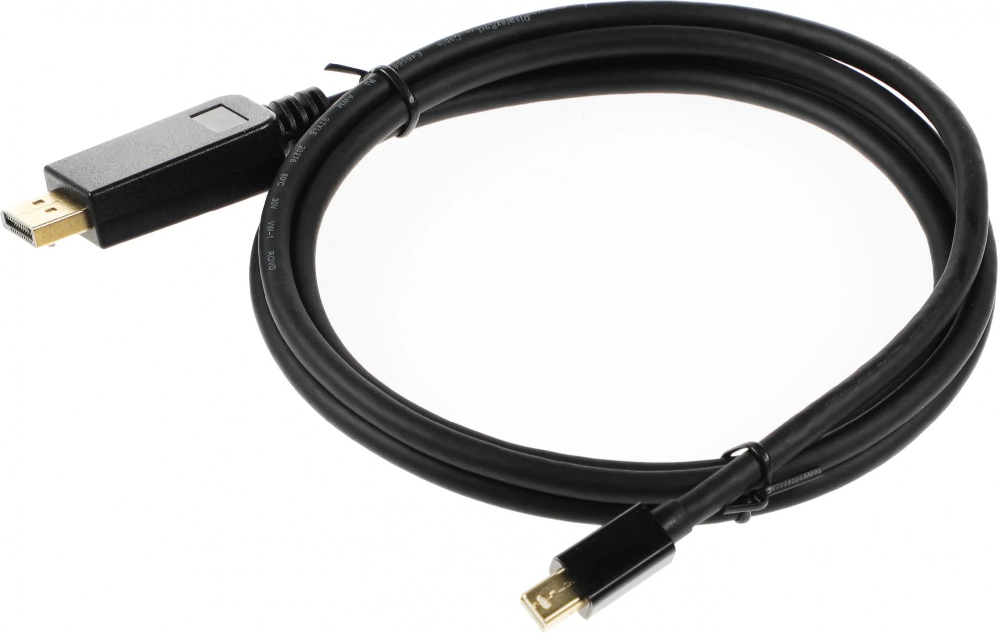 Cable mini DP to DP (mDP-DP) 10cm (разъем mDP с фиксатором к монтажной планке видеокарты от случайного отключения)
