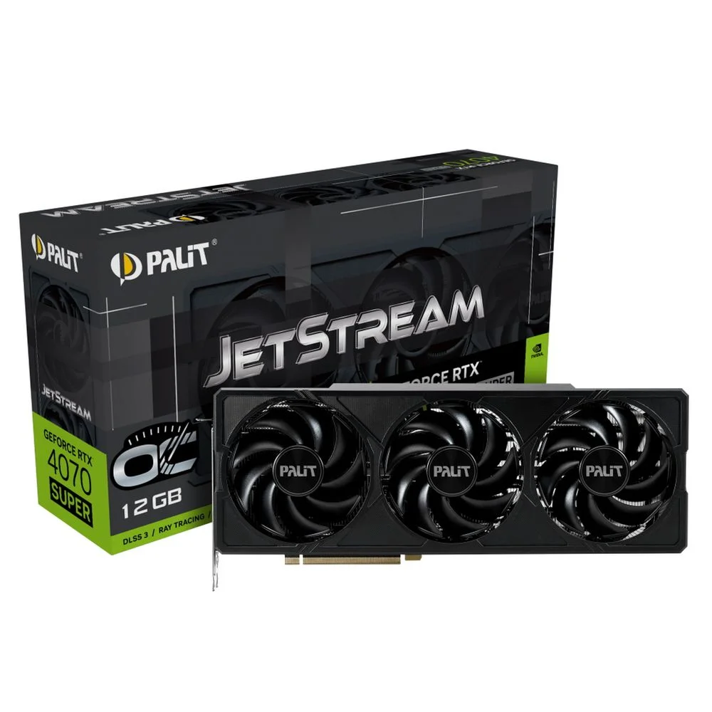 Видеокарта Palit RTX4070 SUPER JETSTREAM OC 12GB GDDR6X 192-bit DPx3 HDMI 3FAN RTL (NED407ST19K9-1043J||BP)