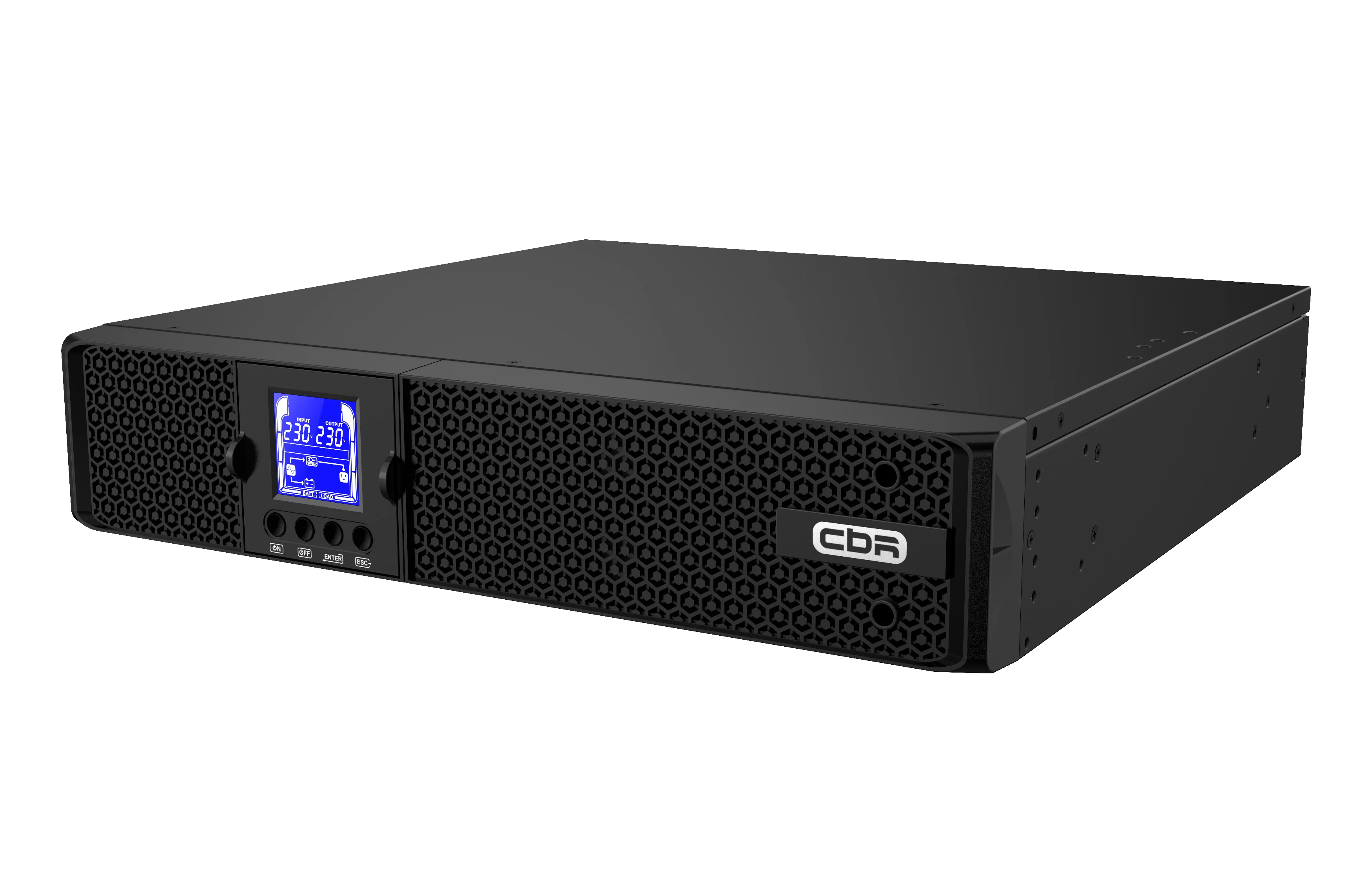 ИБП CBR ESSENCE ESN-2000 RT [Online 2000 VA / 2000 W, Rack/Tower, 8 x C13, LCD, HID-USB, RS232, EPO, SNMP slot] (ESN-2KRT-8I-LCHERSC)