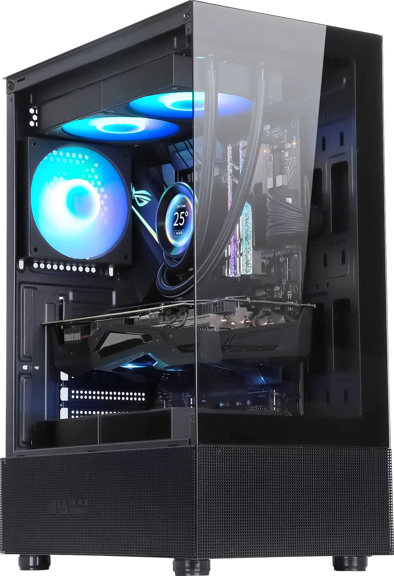 корпус Formula V Line Crystal Z1 Black, ATX, Left & Front side Tempered Glass, USB3.0*1, USB2.0*2