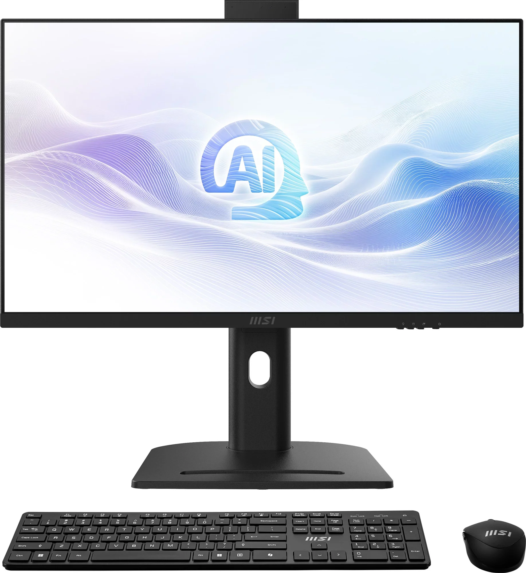 Моноблок MSI Modern AM273QP AI 1UM AiO 27" WQHD (2560x1440)IPS AG Non-touch, Core Ultra 5 125H (3.6GHz), 16Gb DDR5 (2*8GB), 512GB SSD M.2, Intel UHD, WiFi, BT, camera, WirelessKB&mouse Eng/ Rus,NoOS,1y,Black (9S6-AF0111-090)