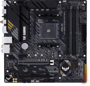 Материнская плата ASUS TUF GAMING B550M-PLUS WIFI II, Socket AM4, B550, 4*DDR4, HDMI+DP, CrossFireX, SATA3 + RAID, Audio, 2,5Gb LAN, USB 3.2*8, USB 2.0*6, COM*1 header (w/ o cable) mATX , 90MB19Y0-M0EAY0