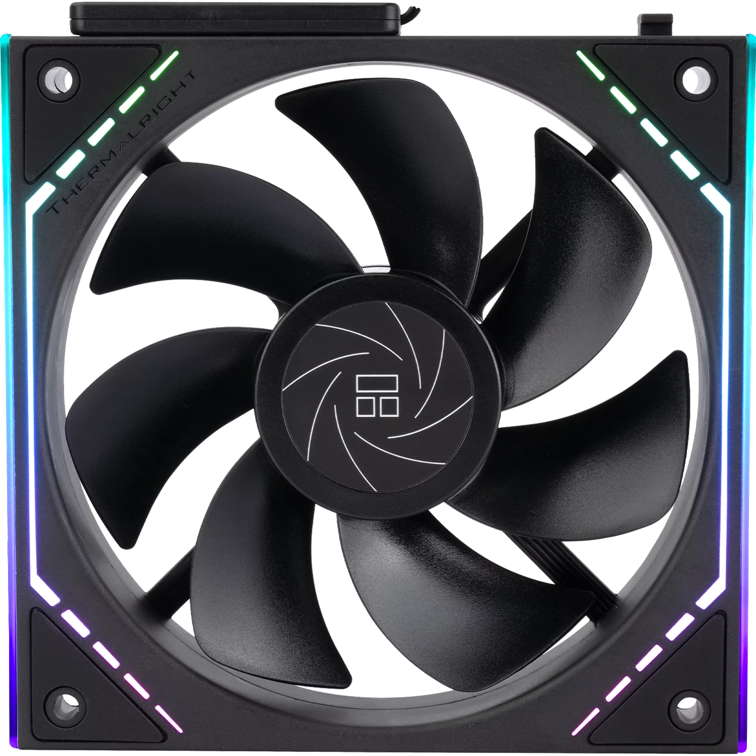 Кулер для корпуса/ Case Cooler Thermalright TL-M12QR Reverse (124x120x25mm, 4-pin PWM, ARGB, 47.6CFM, 23.2dBA, 1500RPM, Black)