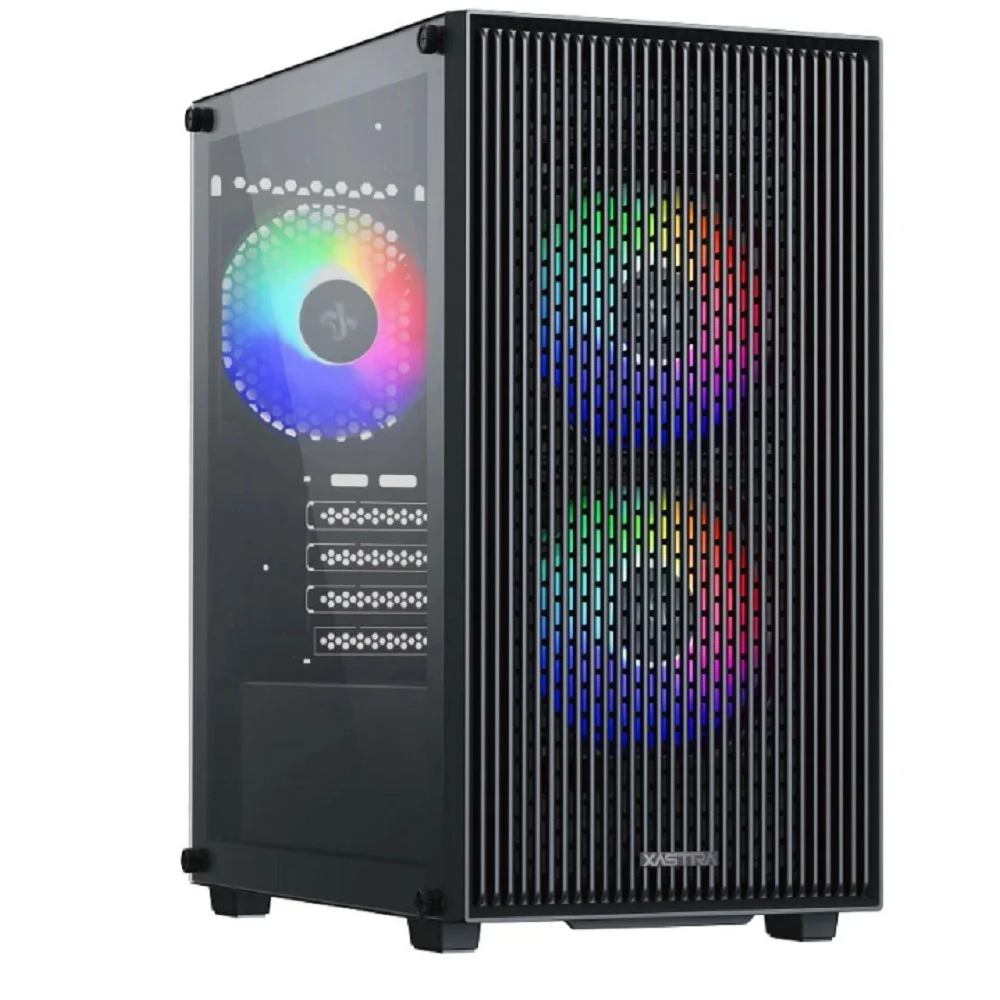 XASTRA Корпус A307M 3FRGB Black mATX/ Mesh/ tempered glass / 3x 120mm FC120 FRGB fans/ A307M-3FC12BK (A307M-3FC12F)