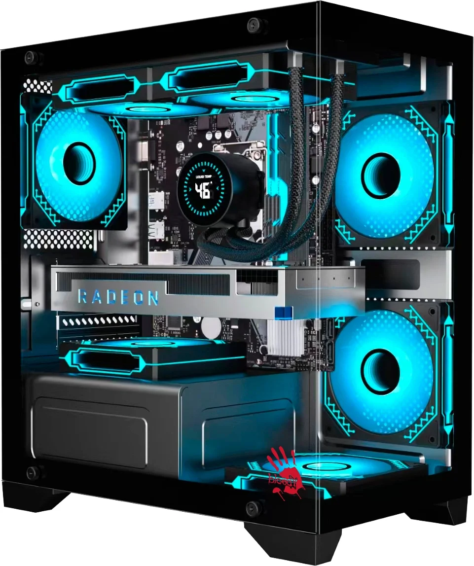 Корпус Bloody BD-CC103 черный без БП mATX 7x120mm 1xUSB2.0 1xUSB3.0 audio bott PSU (BD-CC103-BK)