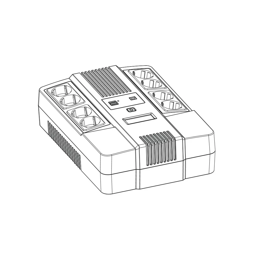 Источник бесперебойного питания Powerman UPS Brick 850 PLUS (6188712)