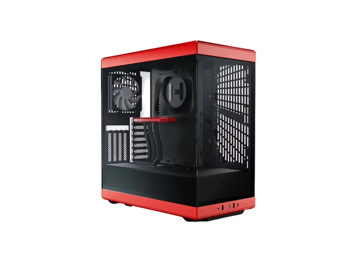 Корпус без блока питания/ Case HYTE Y40, Midi-Tower, TG, no fans, 2xUSB-A 3.2, 1xUSB Type-C, ATX, mATX, mITX Black Cherry (CS-HYTE-Y40-BR)