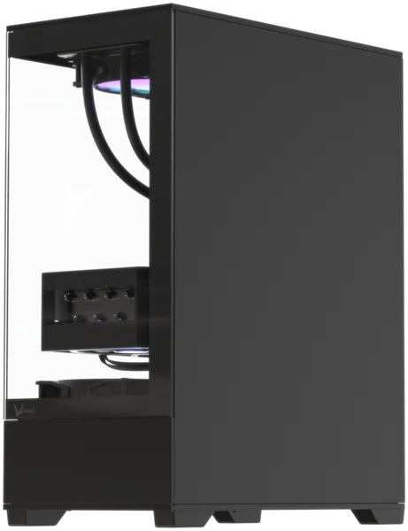 корпус Formula V Line Crystal Z1 Black V2, ATX, Left & Front side Tempered Glass, USB3.0*1+USB2.0*1,+Type C*1