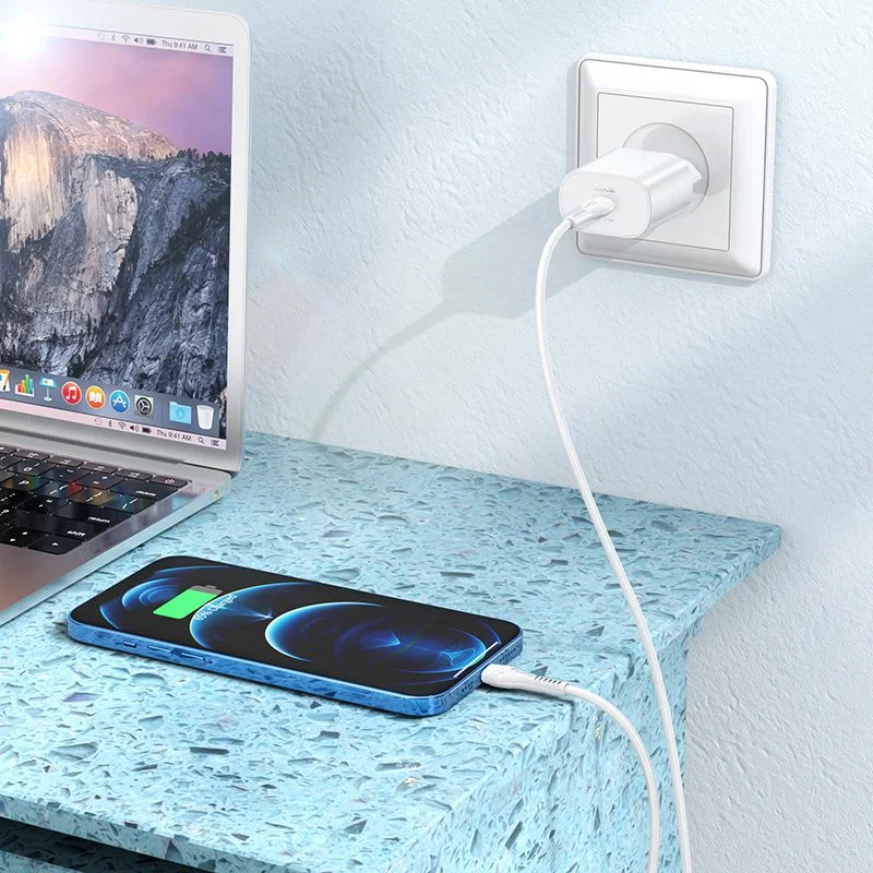 Сетевое зар./устр. Hoco N22 25W (PD+QC+AFC) USB Type-C универсальное белый (N22#MLN)