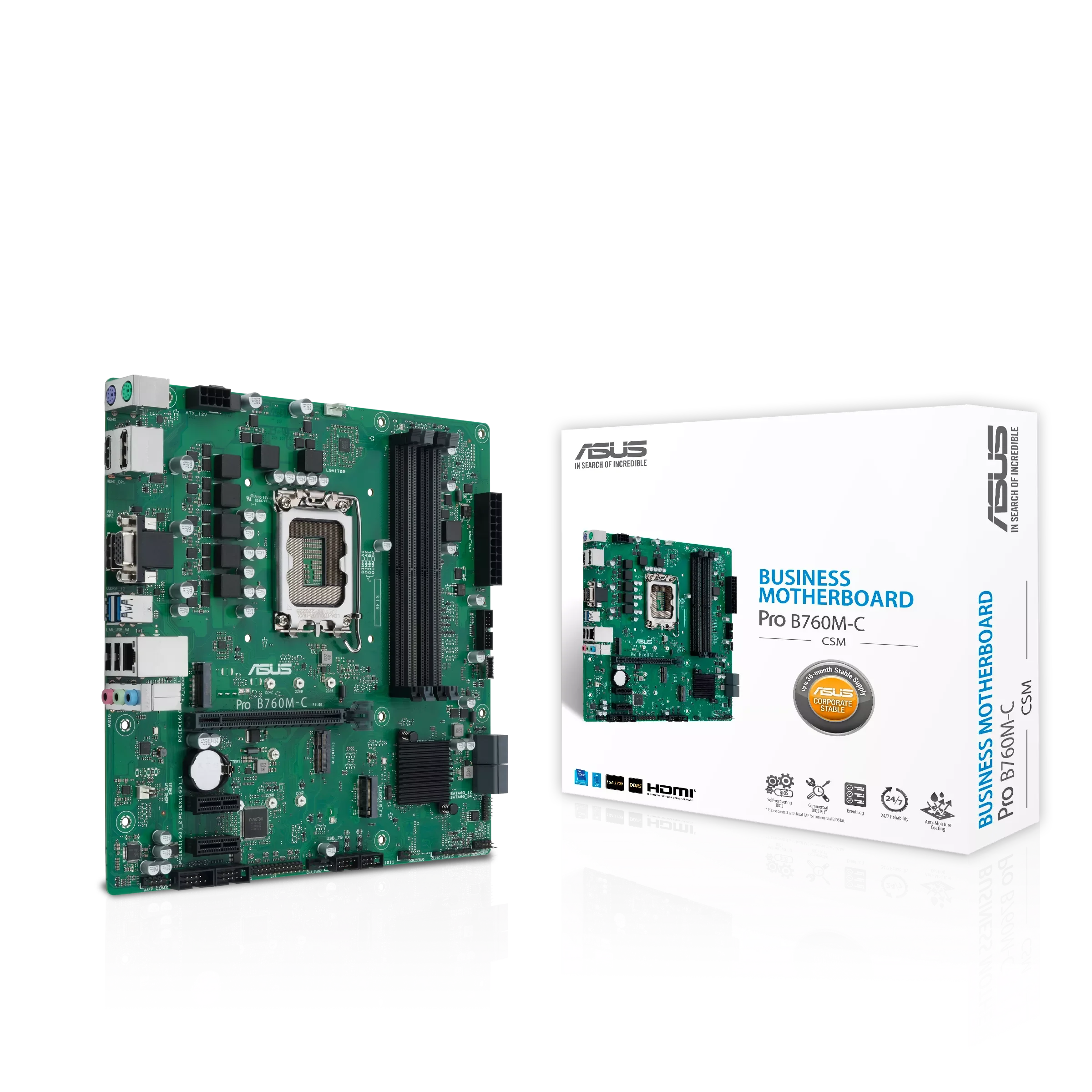 Материнская плата/ PRO B760M-C-CSM (90MB1DX0-M1EAYC)