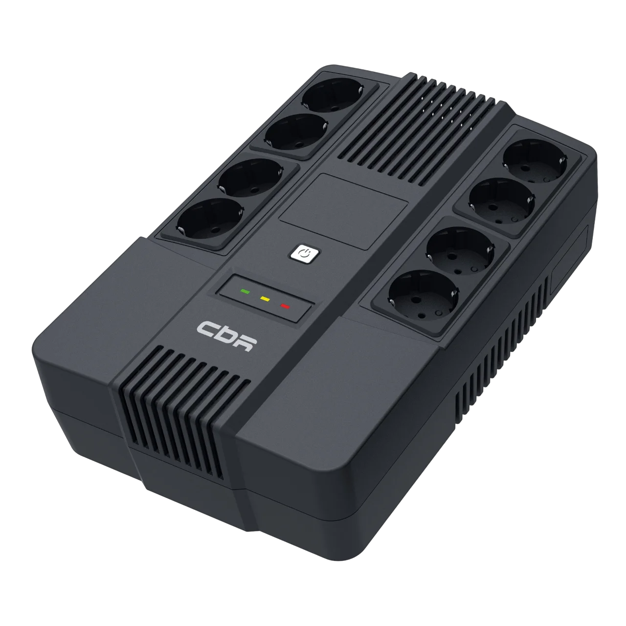 ИБП CBR [UPS-OFK-101E-800] 800VA/ 480W, Schuko CEE 7 Outlets: (x4 Battery & Surge Protected; x4 Surge Protected), LED, AVR, 12V/ 9Ah