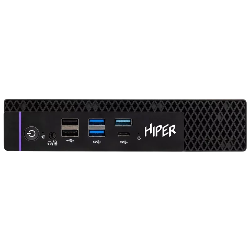 Мини ПК/ HIPER FACTUM FT20 Intel Core i5 14400(2.5Ghz)/16384Mb/512PCISSDGb/noDVD/BT/WiFi/war 1y/1.3kg/черный/Win11Pro + БП 120Вт/металл/VESA Адаптер на 75х75, 100х100 (FT20-I5144R16N5R6BWP)