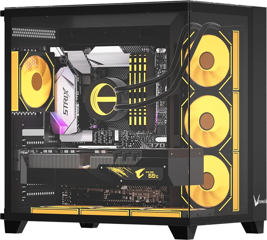 Корпус Formula Crystal Z9 FLOE черный без БП ATX 2xUSB3.0 audio bott PSU (CRYSTAL Z9 FLOE BLACK)