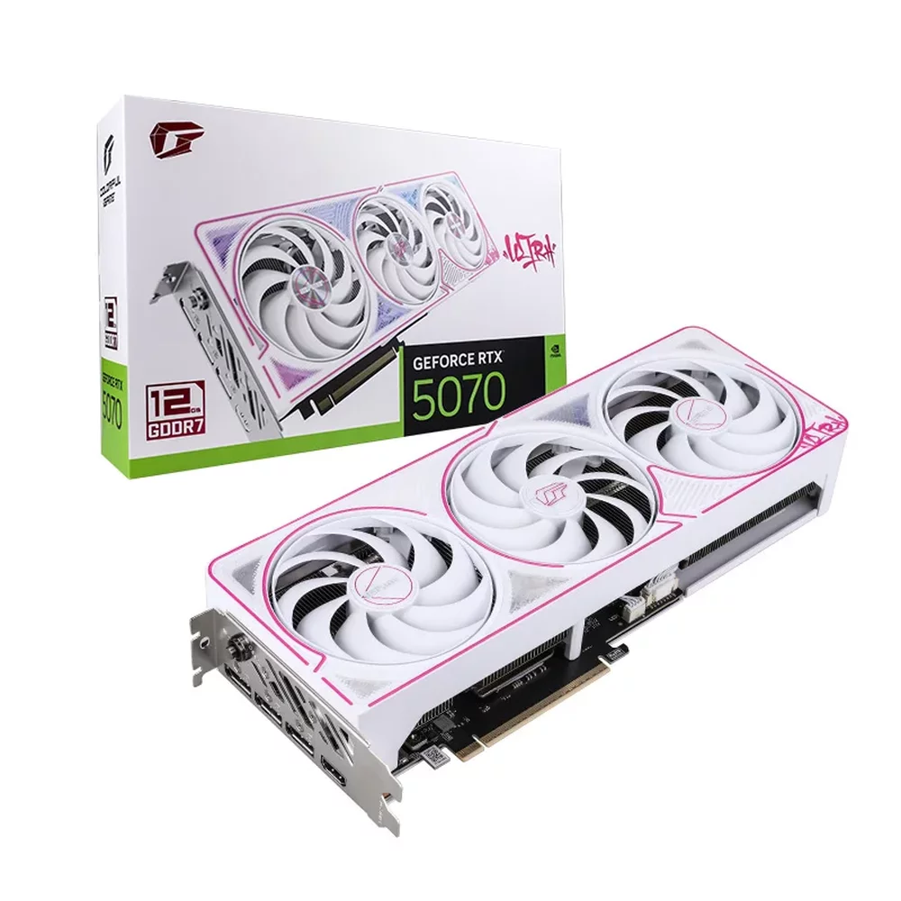 Видеокарта Colorful RTX5070 ULTRA W OC 12GB-V 12GB GDDR7 192bit 3xDP HDMI 3FAN RTL (RTX 5070 ULTRA W OC 12GB-V)