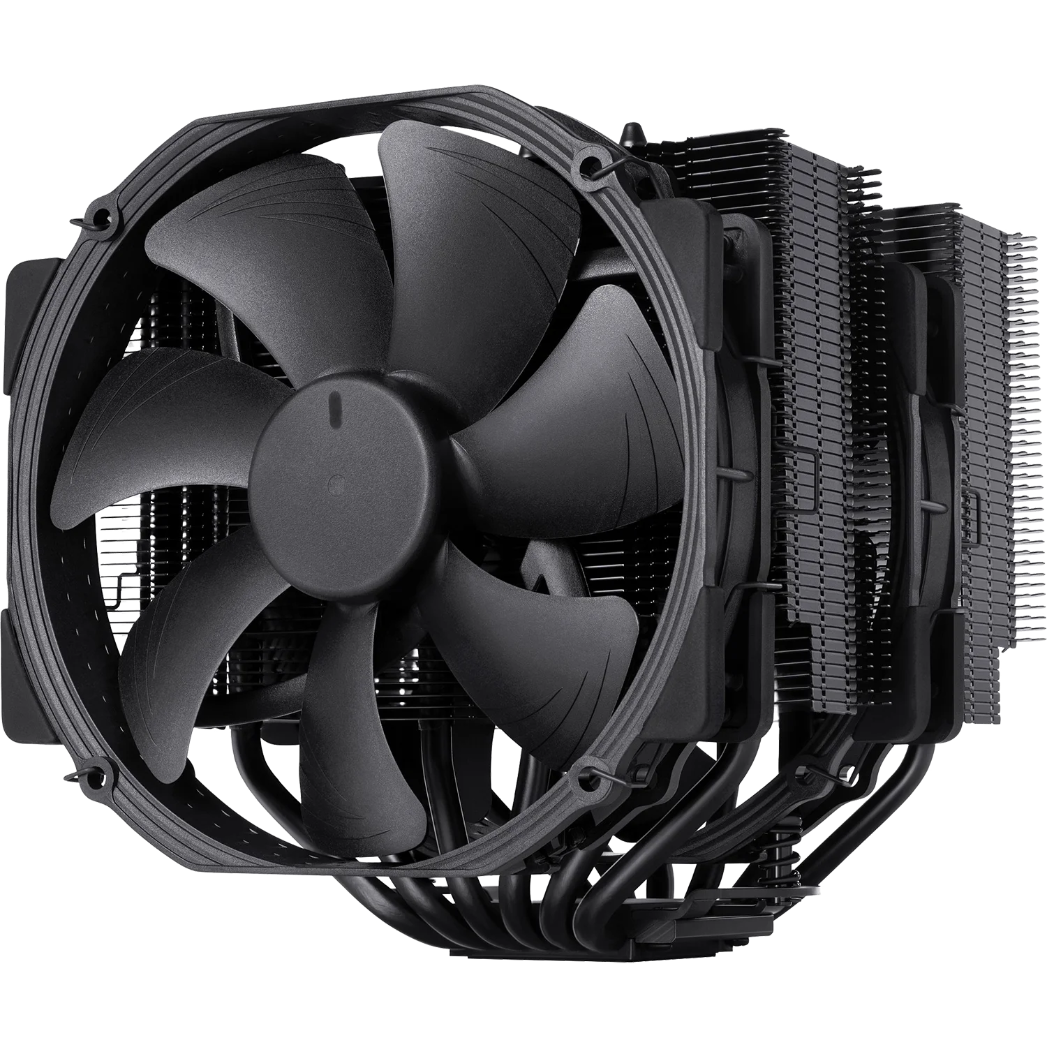 Кулер для процессора/ CPU Cooler Noctua NH-D15 chromax.black (183W, 4-pin PWM, 165mm, Al/Cu, 6x6mm, 2x140mm, 82.43CFM, 24.6dBA, 1500RPM, S: 1851/1700/1200/115X, AM5/AM4, Black)
