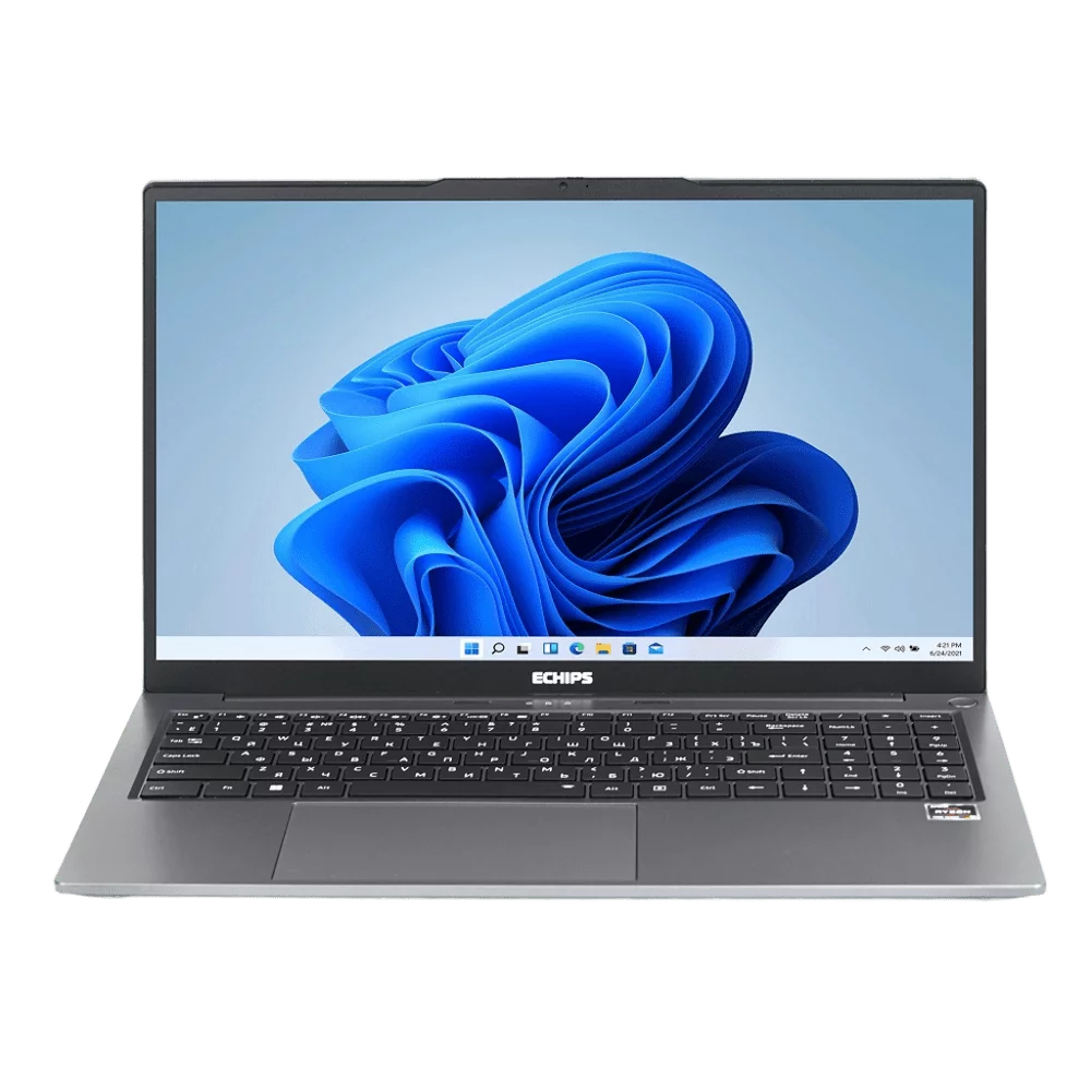 Ноутбук/ Atlant 15.6"(1920x1080 IPS (матовый))/AMD Ryzen 5 7430U(2.3Ghz)/16384Mb/512SSDGb/noDVD/Int:AMD Radeon Vega 7/Cam/BT/WiFi/54.7WHr/war 1y/1.8kg/Silver/Win11Home (BM156UL-H)
