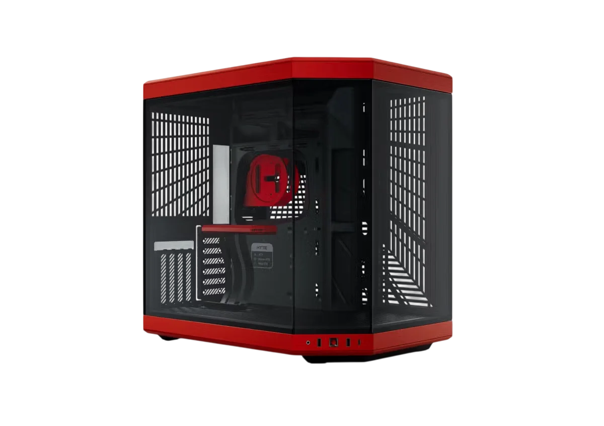 Корпус без блока питания/ Case HYTE Y70, Midi-Tower, TG, no fans, 2xUSB-A 3.2, 1xUSB Type-C, E-ATX, ATX, mATX, mITX Black Cherry (CS-HYTE-Y70-BR)