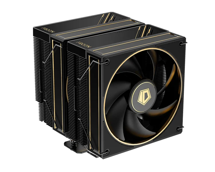 ID-COOLING FROZN A620 GDL LGA1700/ 1200/ 115X/ AM5/ AM4 (8шт/ кор, TDP 270W, PWM, черно-золотой, 6 тепл.трубок + медная база, DUAL FAN 120mm) RET