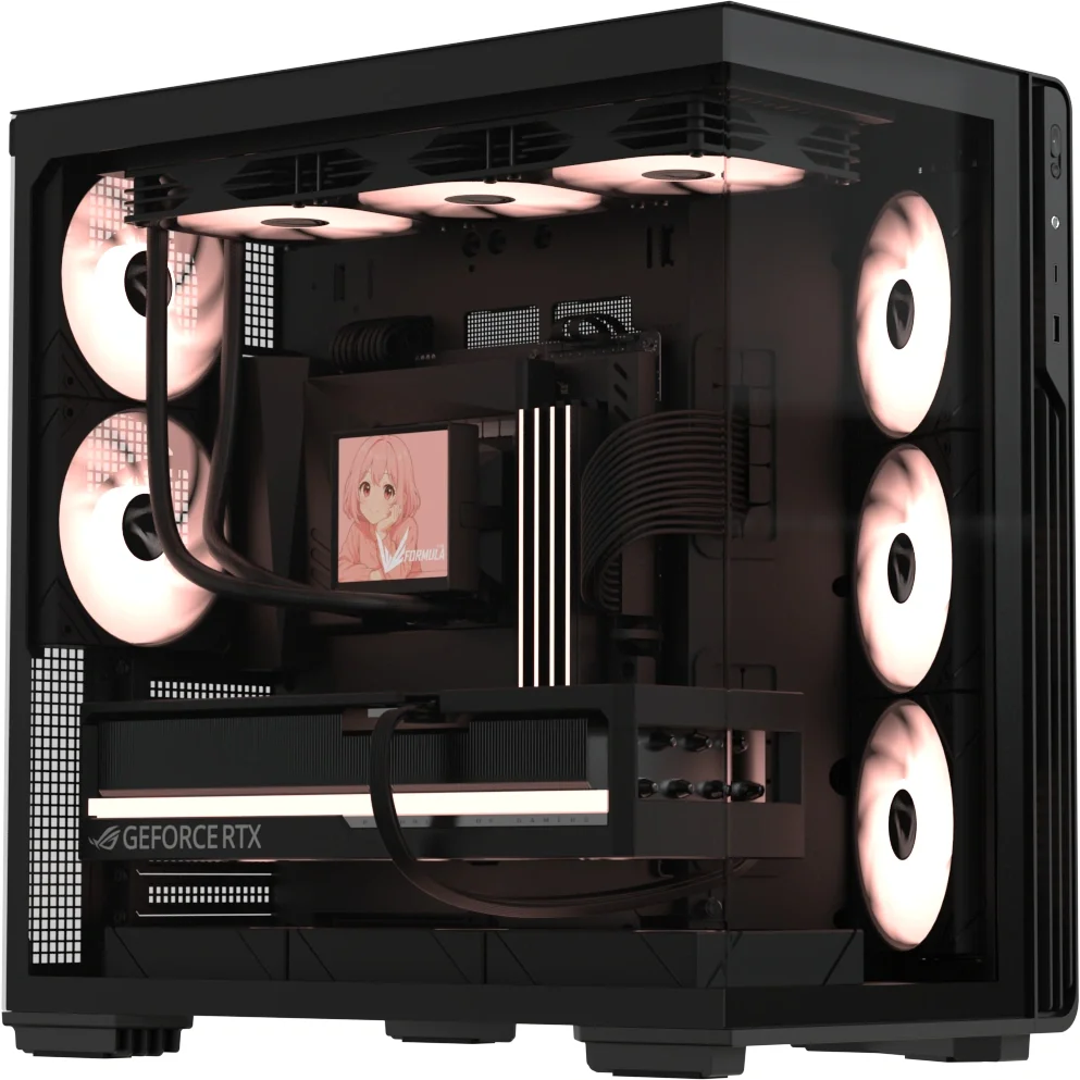 Корпус Formula Crystal Z7 PA черный без БП E-ATX 6x120mm 2x140mm 1xUSB3.0 audio bott PSU (CRYSTAL Z7 PA B)