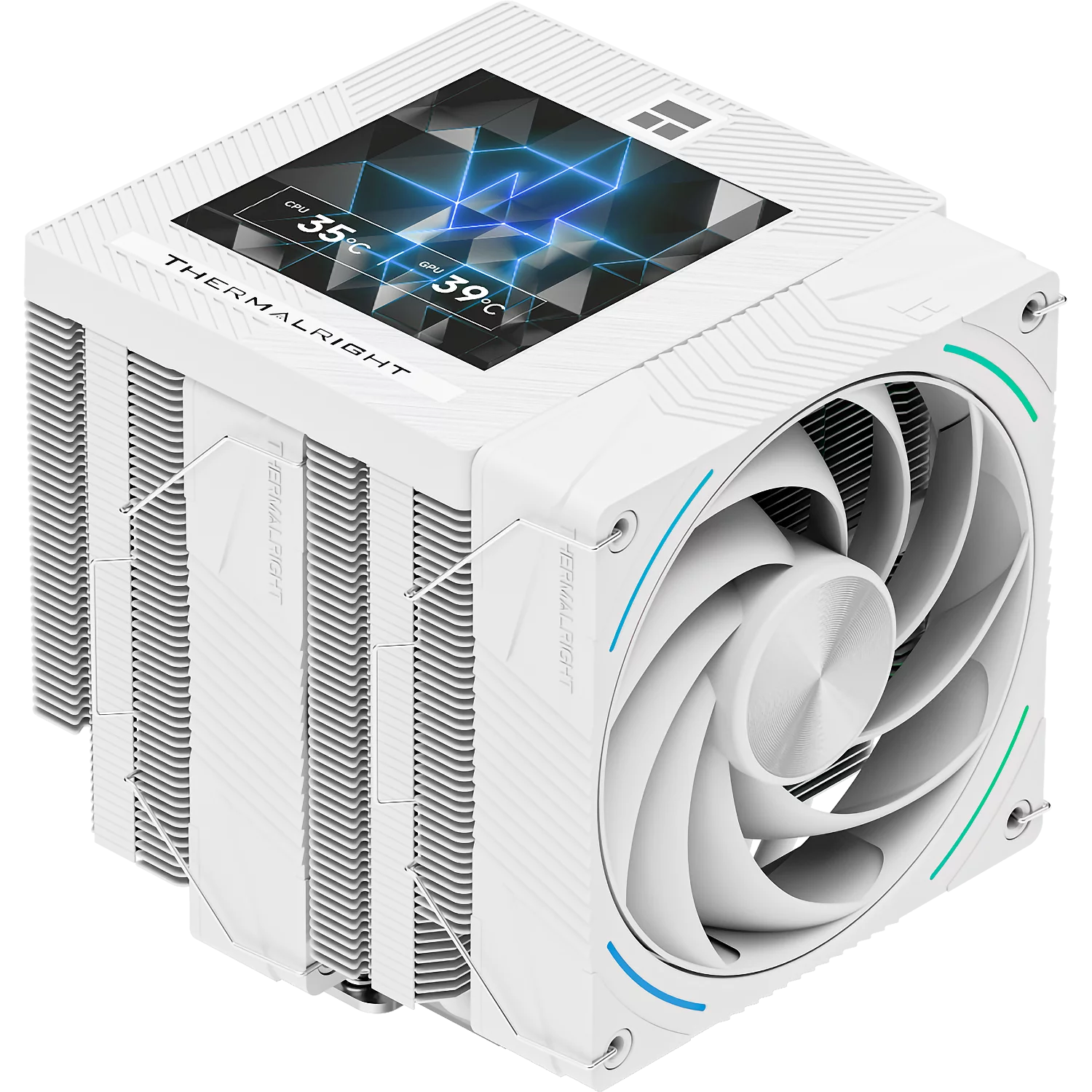 Кулер для процессора/ CPU Cooler Thermalright Phantom Spirit 120 Vision SNOW (4-pin PWM, LED, 160mm, Ni/ CU, 7x6mm, ARGB, 2x120mm, 92CFM, 36dBA, 2150RPM, S: 1851, 1700, 1200, 115X, AM5, AM4, white) (PS120-V-SNOW)