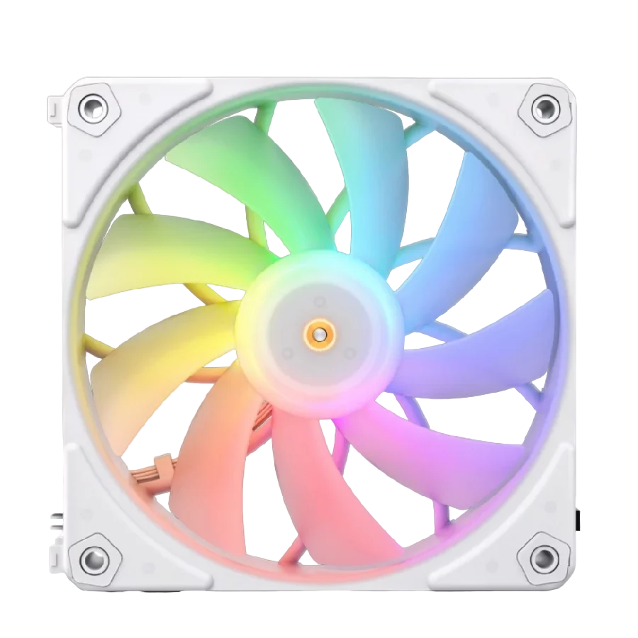 Кулер для корпуса/ Case Cooler JONSBO ZF-120W (120x120x25mm, 4-pin PWM, ARGB, 61.0CFM, 28.9dBA, 1500RPM, White, 3pcs) (ZF-120(3 IN 1))