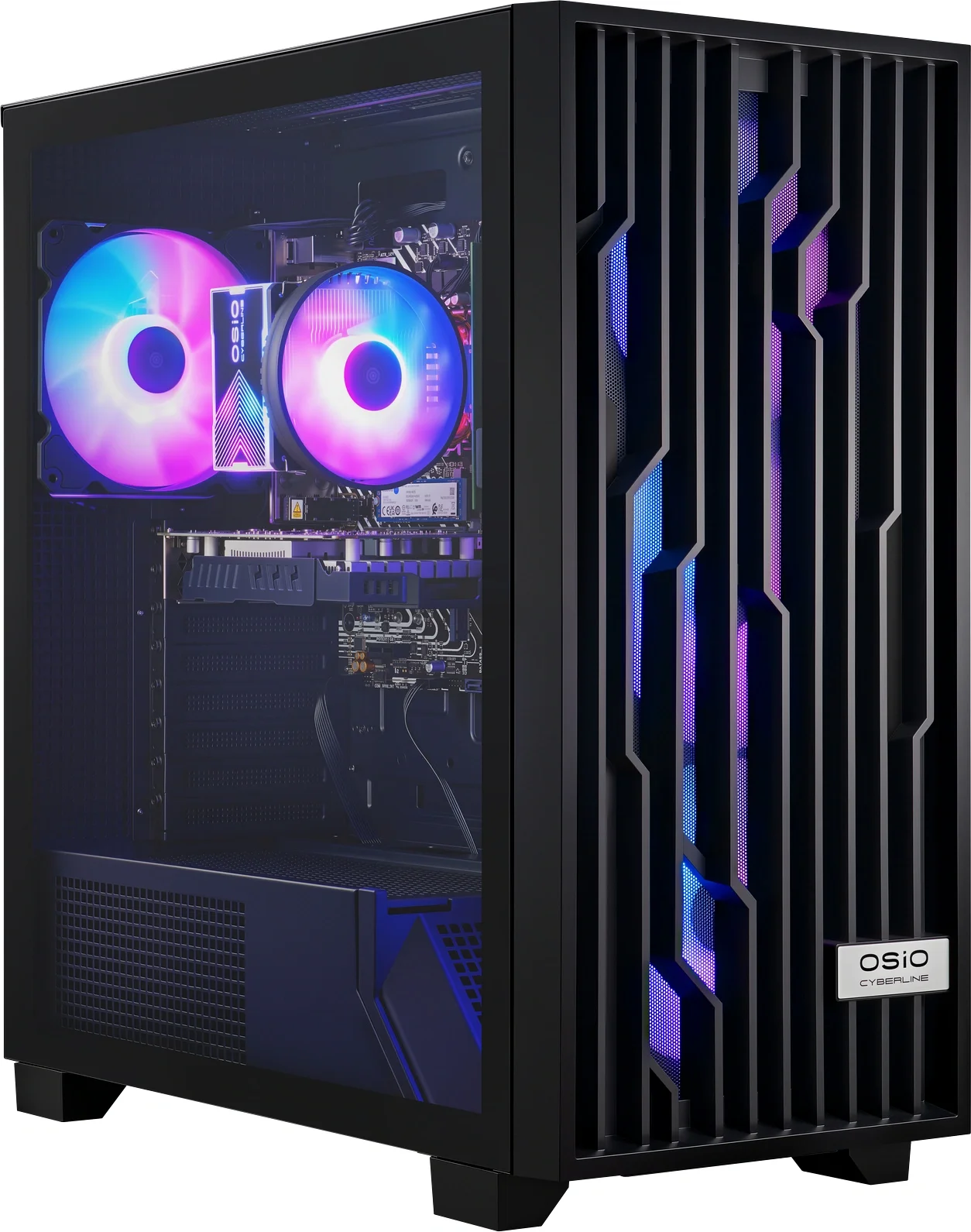 Компьютер Osio CyberLine C59i i5 12400F (2.5) 16Gb SSD1Tb RTX3050 6Gb без ОС GbitEth 550W черный (С59I-001B)