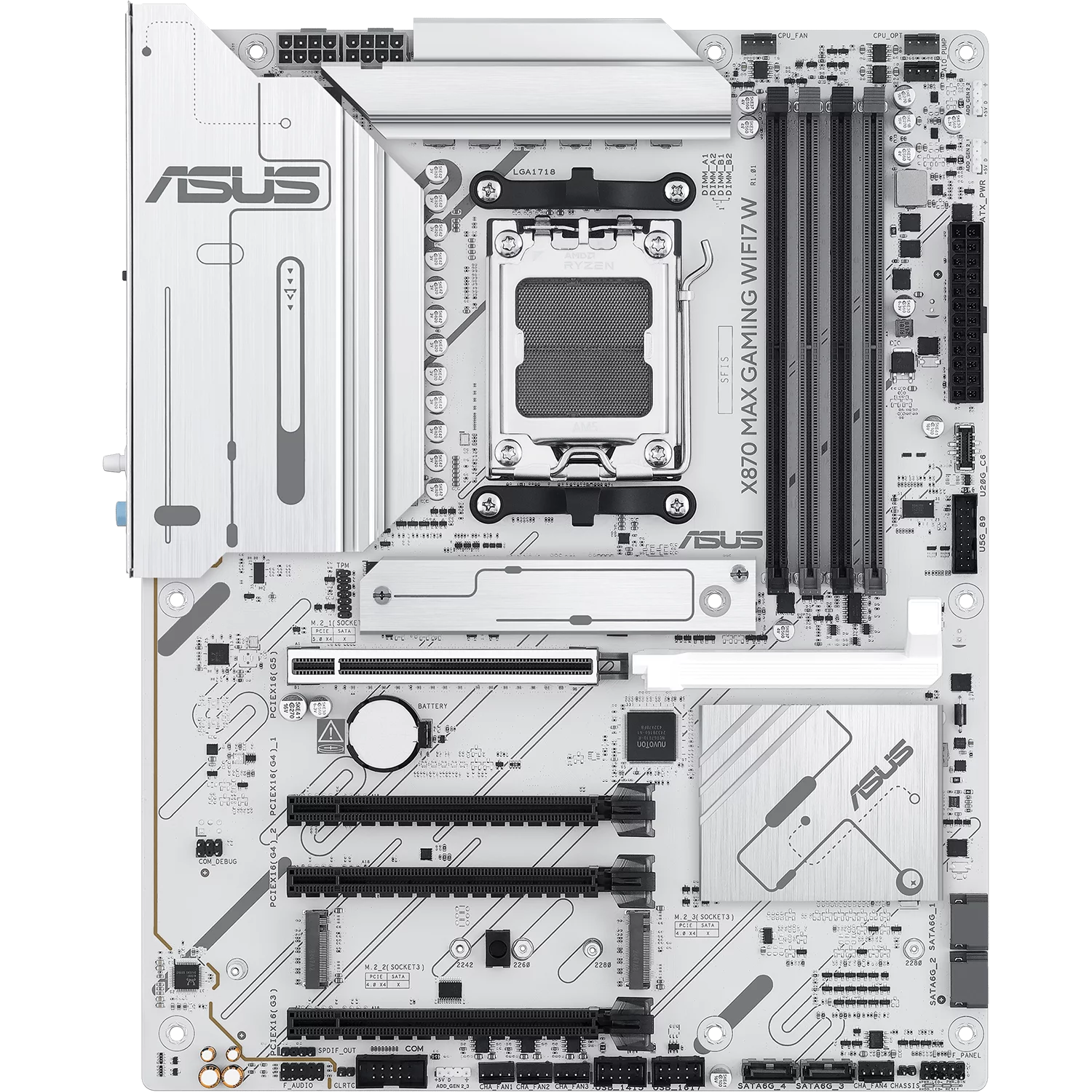 Материнская плата/ X870 MAX GAMING WIFI7 W (90MB1LZ0-M0EAY0)