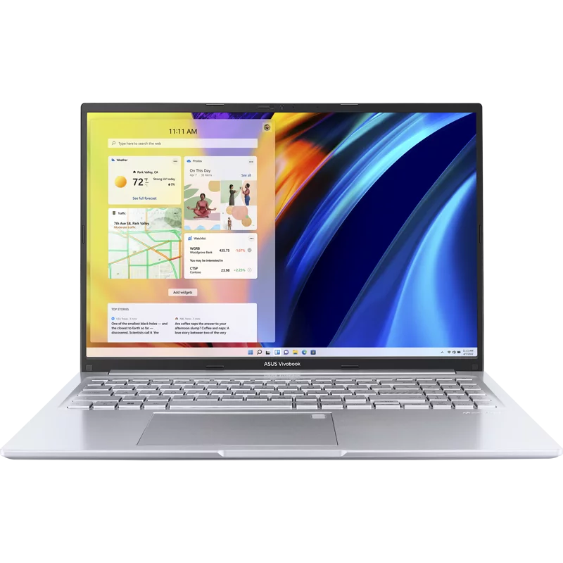 Ноутбук ASUS Vivobook 16 X1605VA-MB934 16"(1920x1200 (матовый) IPS)/ Core i7 13700H(2.4Ghz)/ 32Gb/ 1Tb SSD/ noDVD/ BT/ WiFi/ 42WHr/ 1.88kg/ Cool Silver/ DOS (90NB10N2-M015A0)