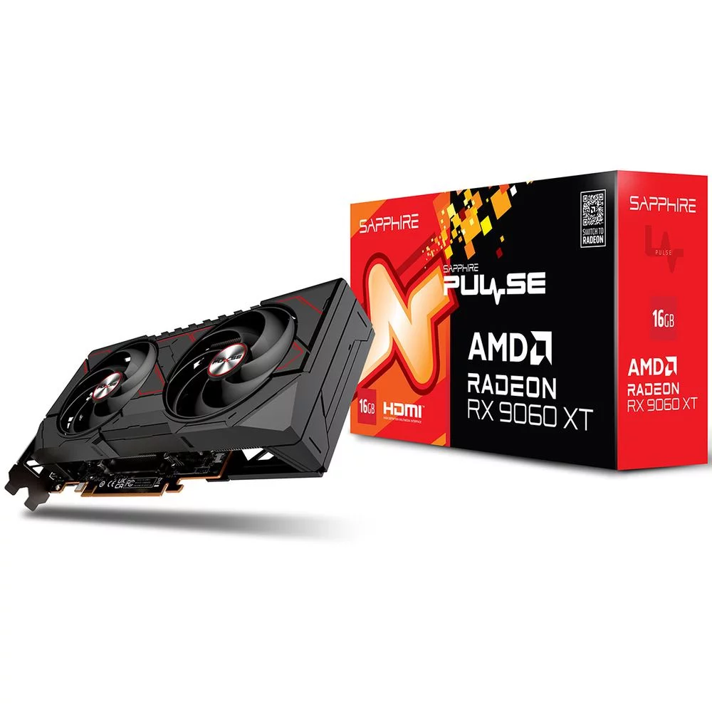 Видеокарта Sapphire Bad Pack RX9060XT PULSE OC 16GB GDDR6 128bit DP 2xHDMI 2FAN RTL bp (11350-03-20G||BP)